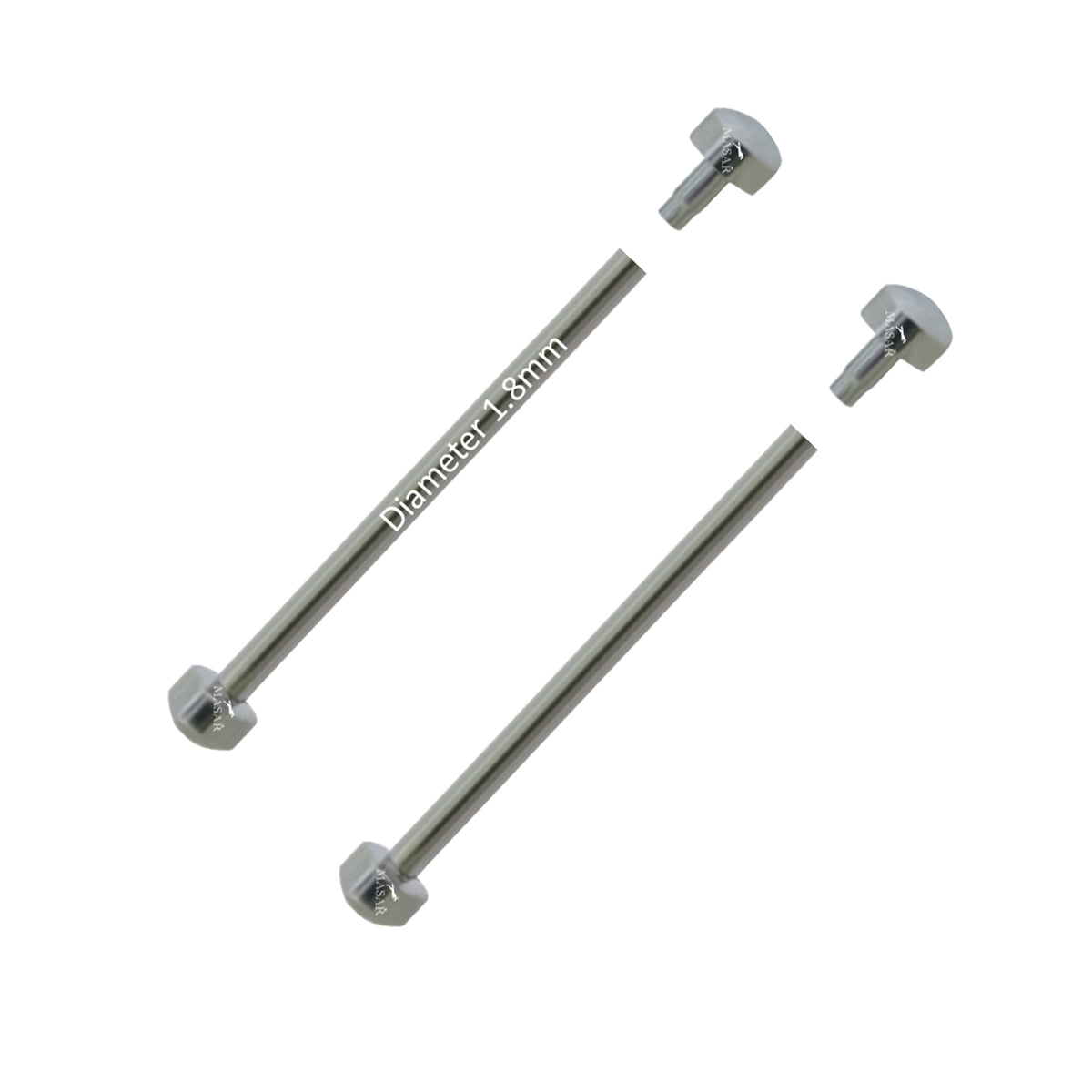 Rivet Bars - 22mm to 36mm Ø 1.8mm - Head H Ø 3.9mm - Watch Strap Fastener - 2 Pcs