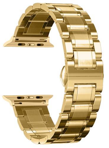 6 Color - Watch Strap - Compatible with Apple Watch - 3 Row Stainless Steel Links
