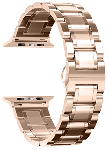 6 Color - Watch Strap - Compatible with Apple Watch - 3 Row Stainless Steel Links