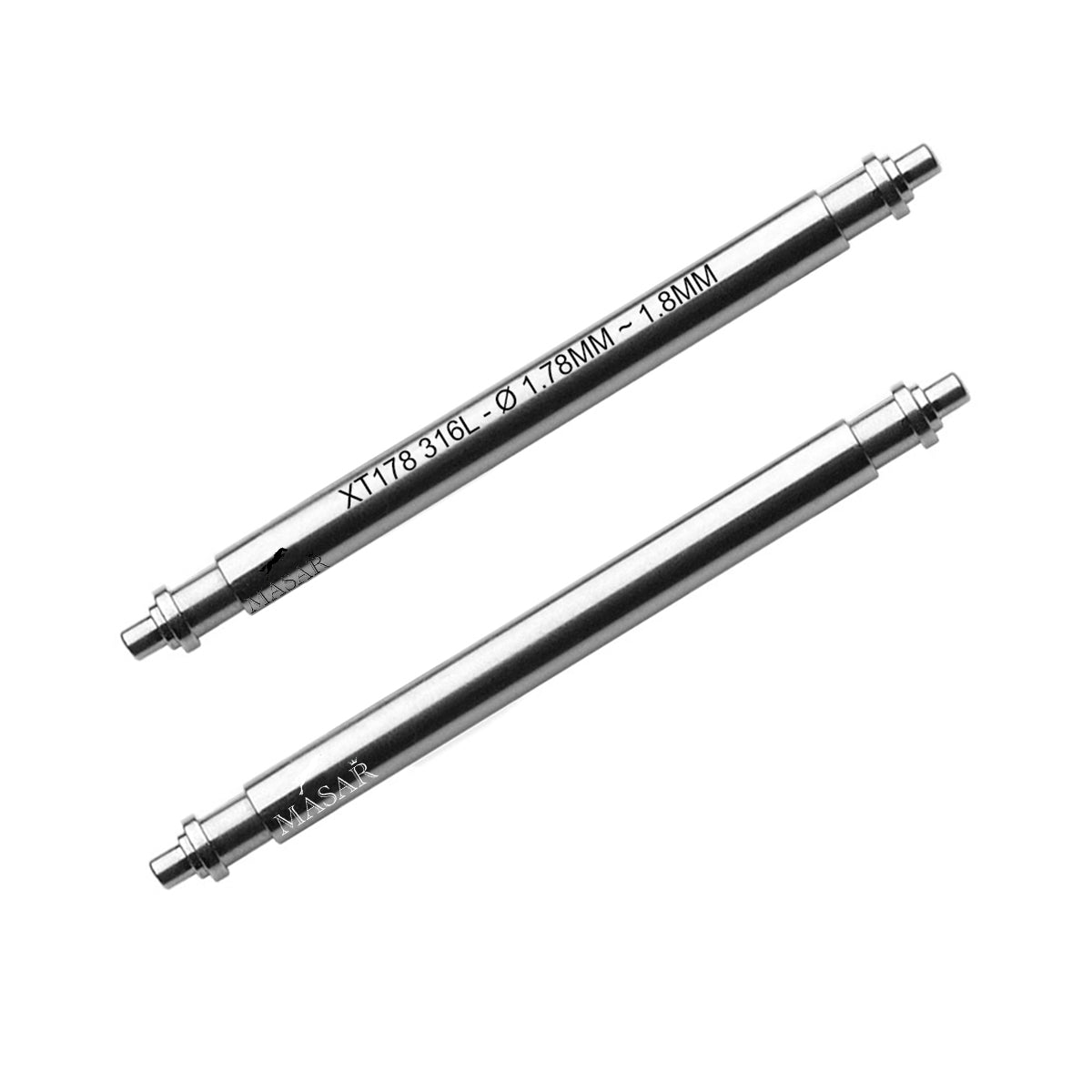 14mm to 26mm XT Ø 1.78mm - Spring bars for watch strap - 316L stainless steel - 0.8mm - 2 pcs