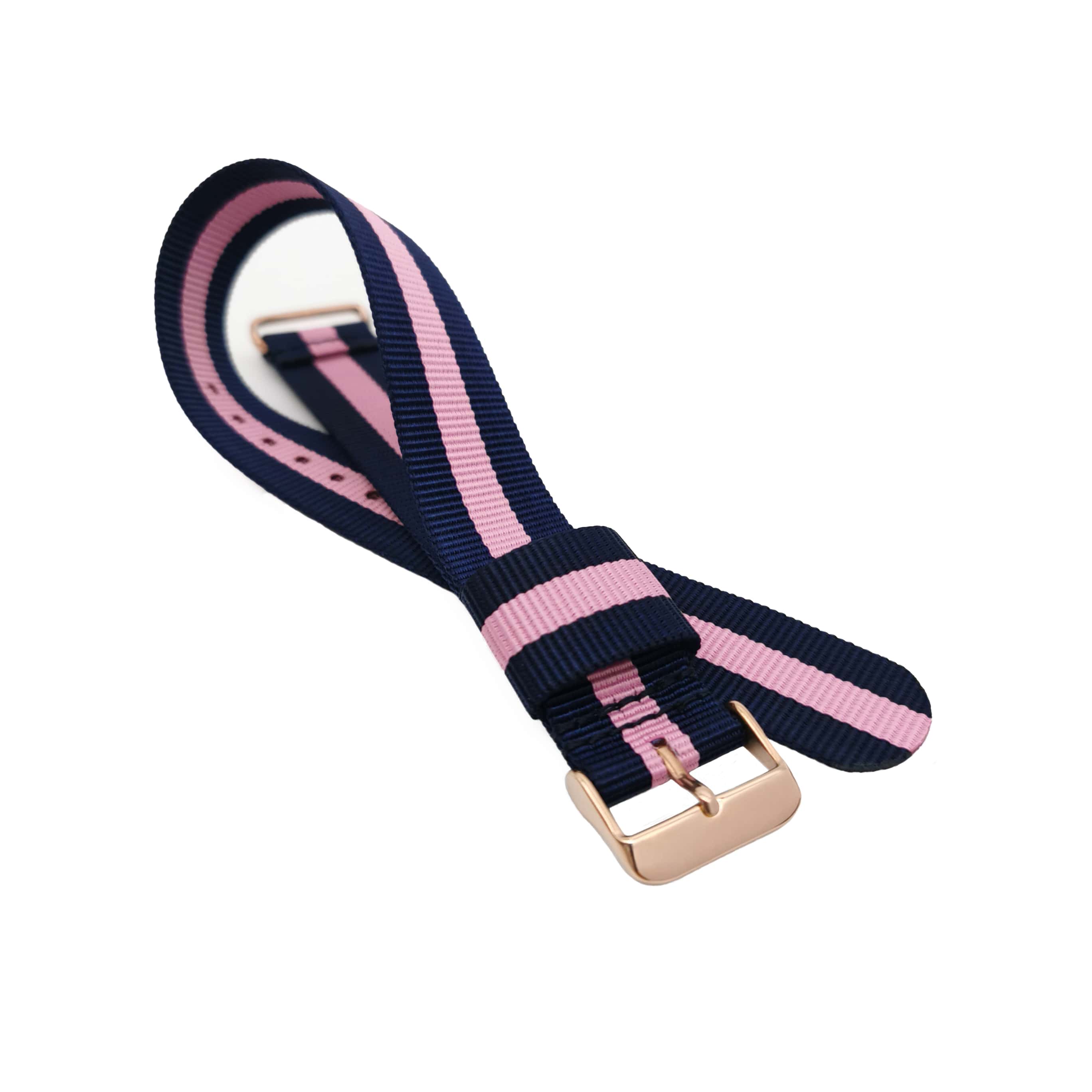 NATO-Nylon-Schnalle Blau/Rosa/Roségold – Winchester – Uhrenarmband für Damen
