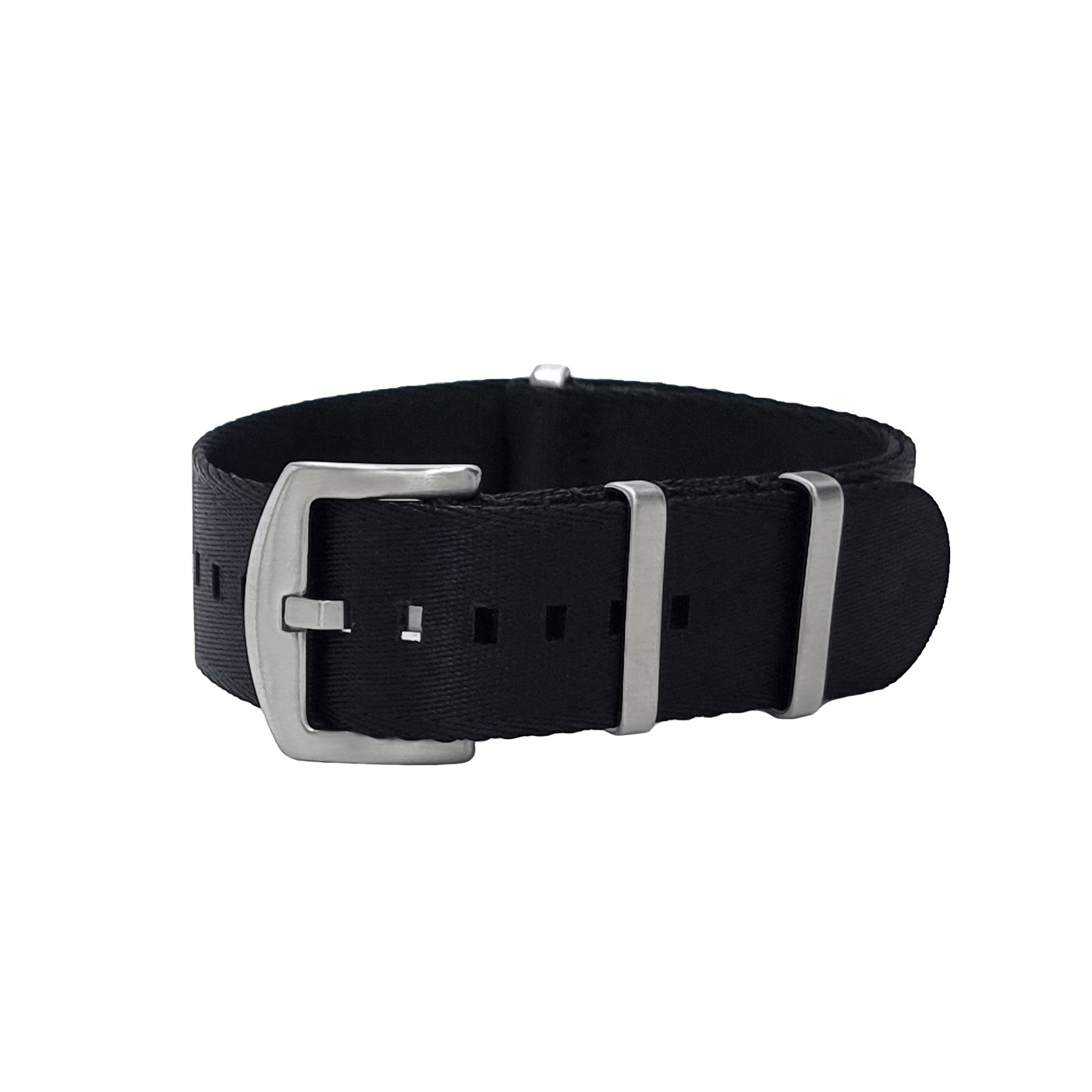 NATO Nylon Black / Satin Buckle - Soft - Watch Strap - Men