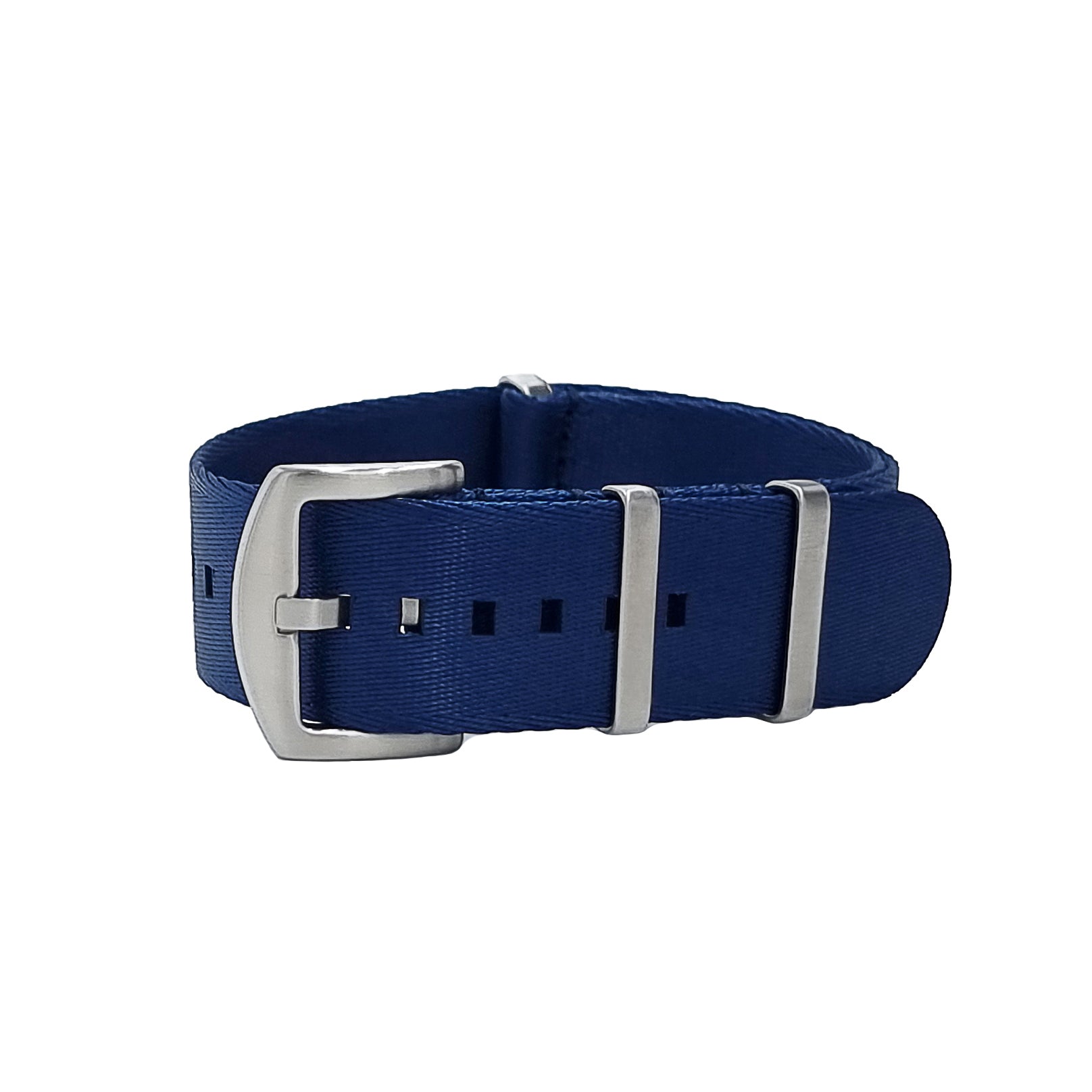 NATO Nylon Blue / Satin Buckle - Soft - Watch Strap - Men