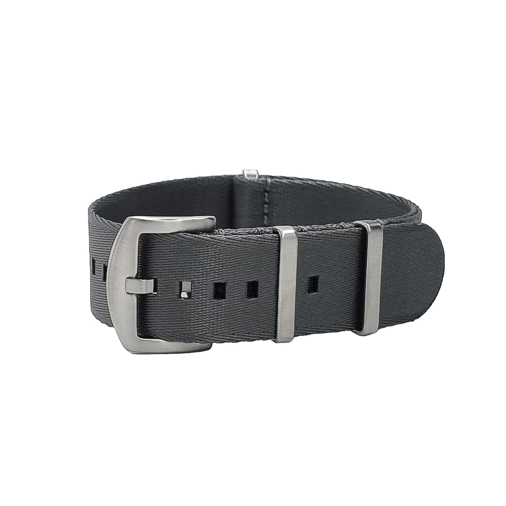 NATO Nylon Grey / Satin Buckle - Soft - Watch Strap - Men