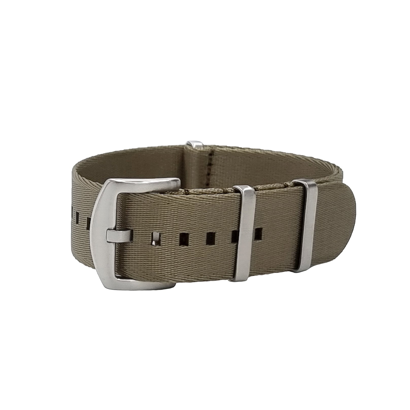 NATO Nylon Khaki / Satin Buckle - Soft - Khaki - Watch strap - Men