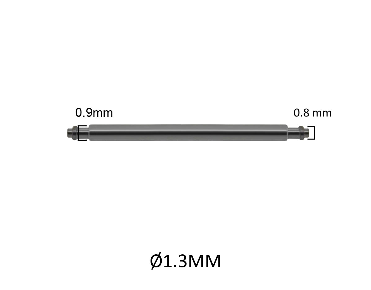 6mm to 24mm XSF Ø 1.3mm - Spring bars for watch strap - Stainless steel - Short / Short tip - 0.8mm - 2 pcs