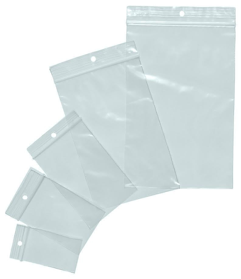 60µ Zip Bag – Transparent (Pack of 50, 100, or 1000 Pcs)