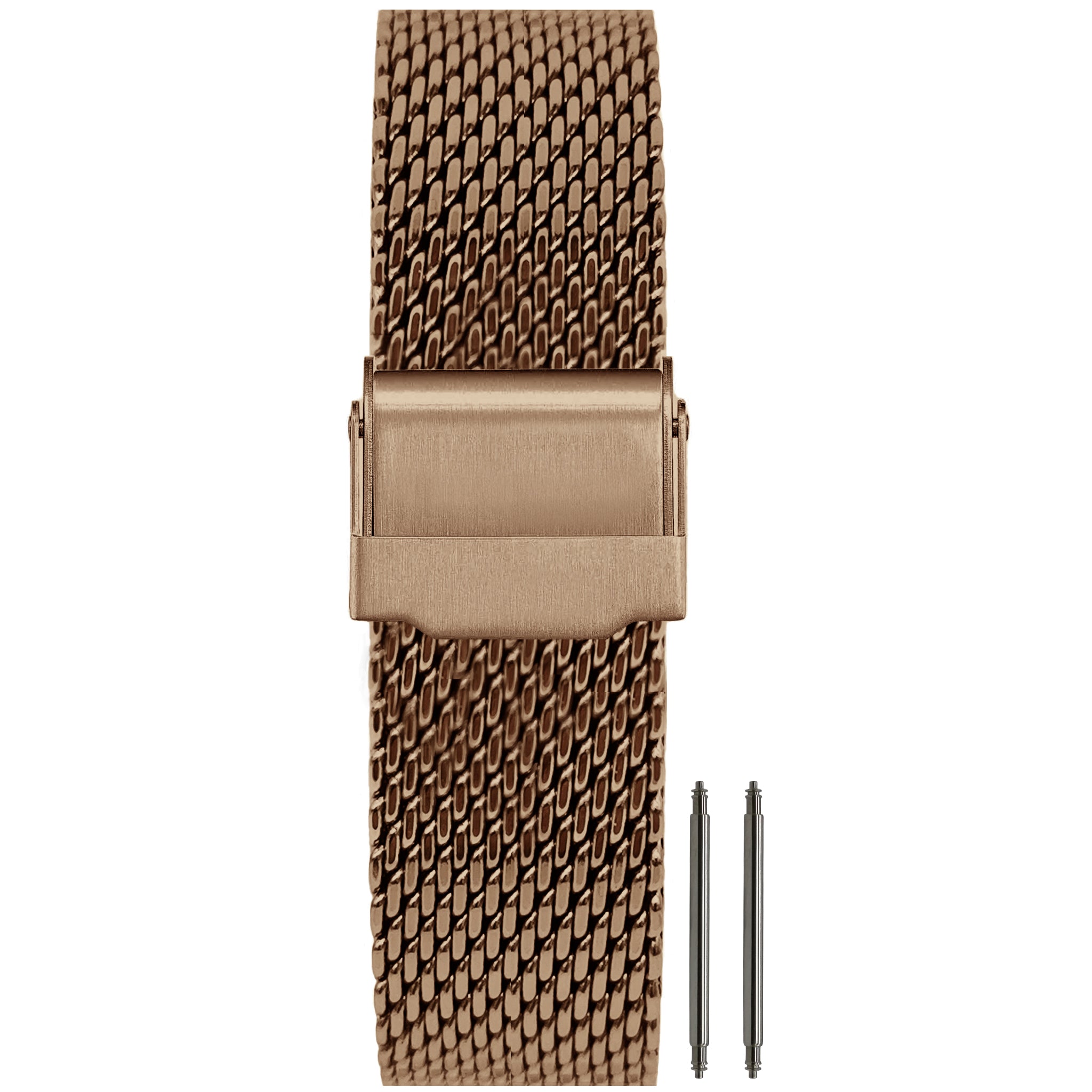 18mm to 22mm BiG Mesh Ø 1mm - Men's Mesh Watch Strap, Milanese - Universal - Bronze