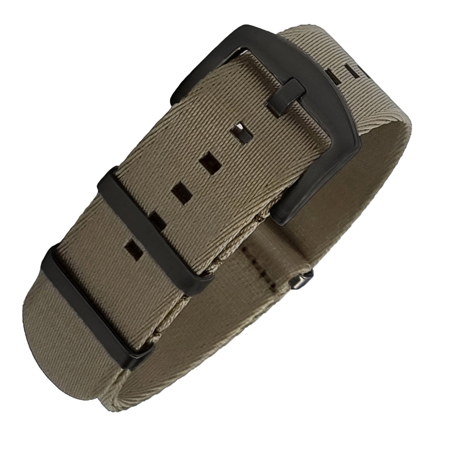 NATO Nylon Khaki - Soft - Khaki / Black Buckle - Watch Strap - Men
