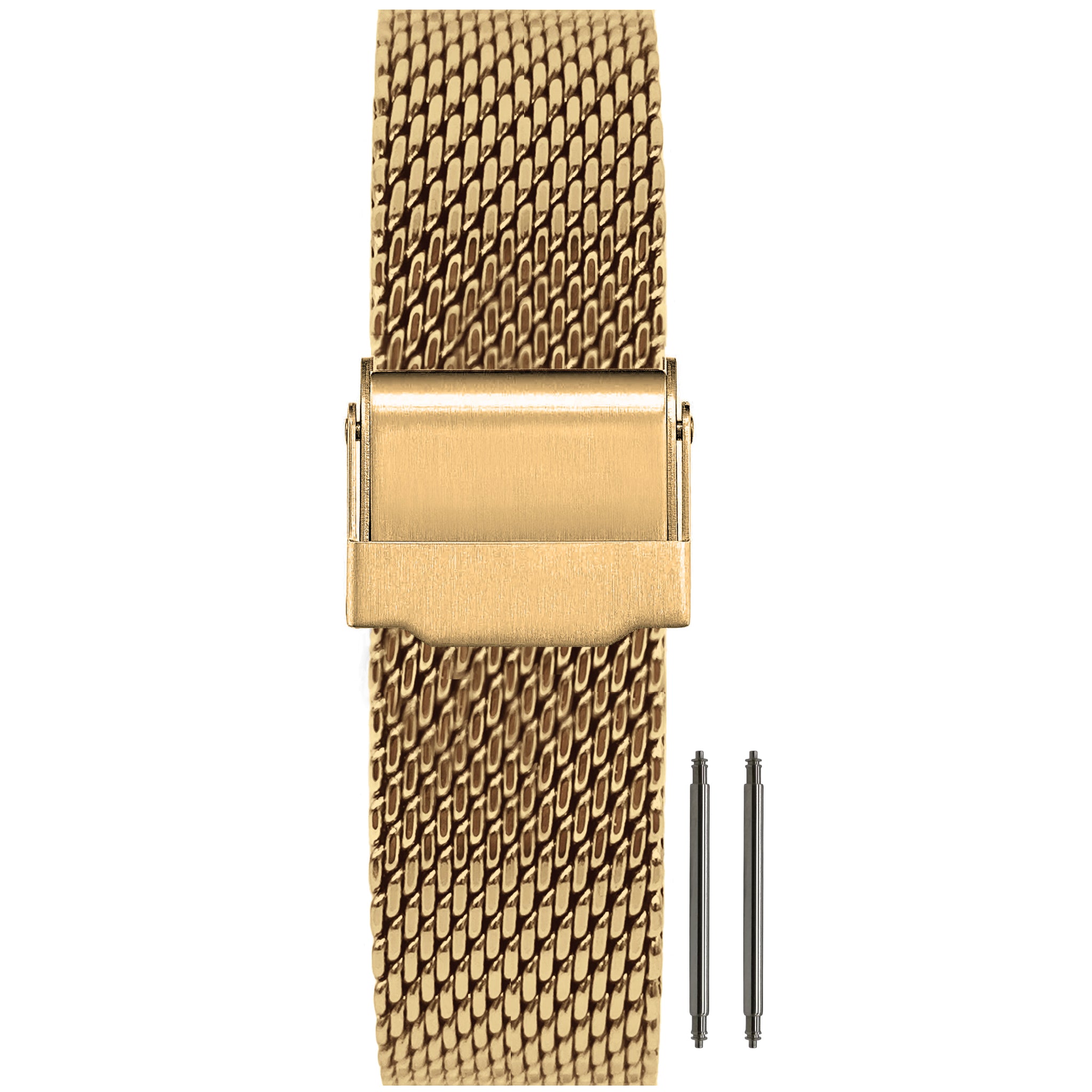 20mm BiG Mesh Ø 1mm - Men's Mesh Watch Strap, Milanese - Gold / Gold Universal
